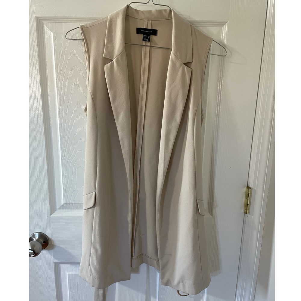 ATMOSPHERE sleeveless cardigan with belt